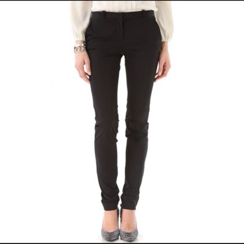 Diane Von Furstenberg Anabelle Poplin Trouser Pant Steel Blue - Size 6